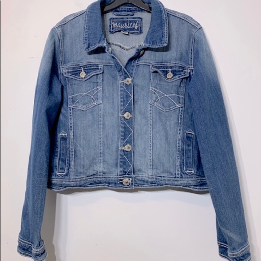 Maurice Jean jacket lol, early 2000 vibes Maurice’s size 0 plus size